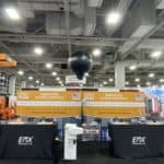 access control components, closeup of EMX at a conference